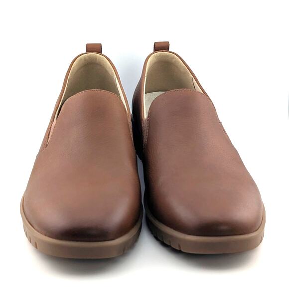 Dansko Linley Tan Burnished Calf Leather Loafers Womens EU 41 US 10-10.5 Slip On - Picture 2 of 12